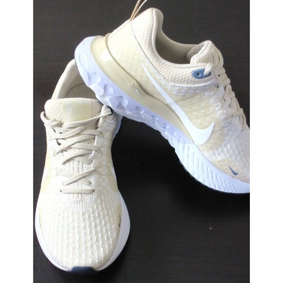 Women's Nike React Infinity Run FK3 Running Shoes Oatmeal White Purple Sizes NIB - Picture 4 of 5